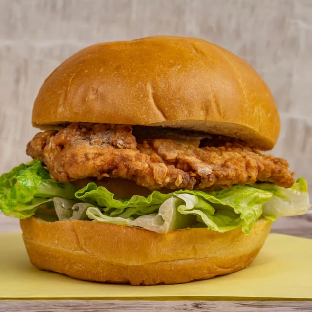 Crispy Pork Chop Sandwich.